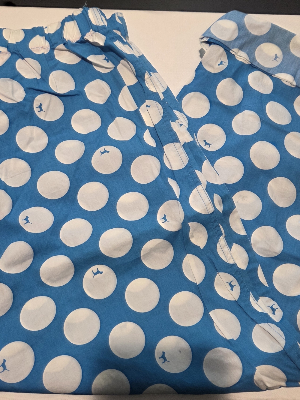 Victoria's Secret Blue and White Polka Dot Kids Pajama Bottoms. - Picture 13 of 14